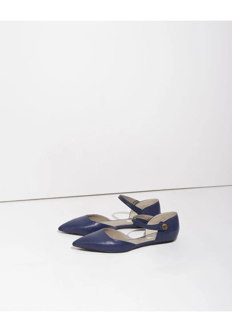 Pointed Toe Ankle-Strap Flat