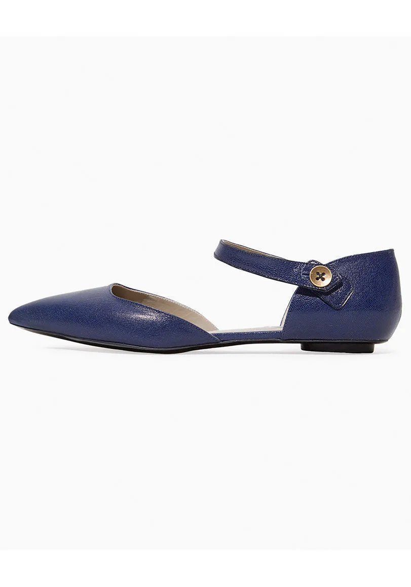 Pointed Toe Ankle-Strap Flat