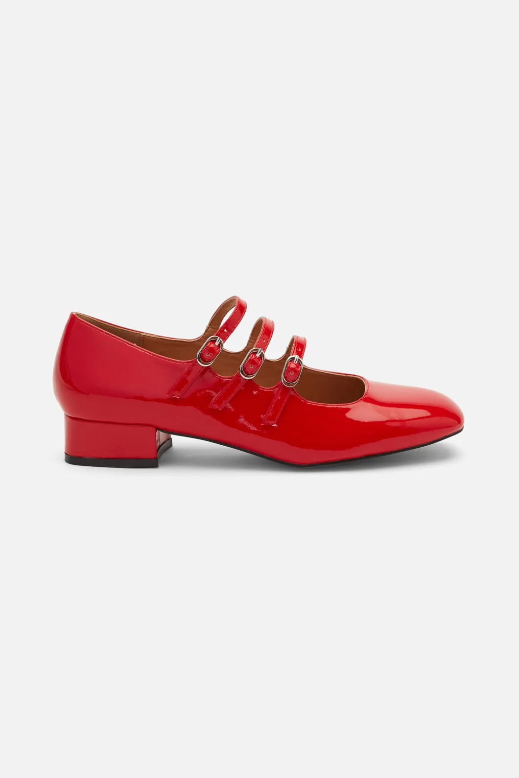 Red Strappy Mary Jane