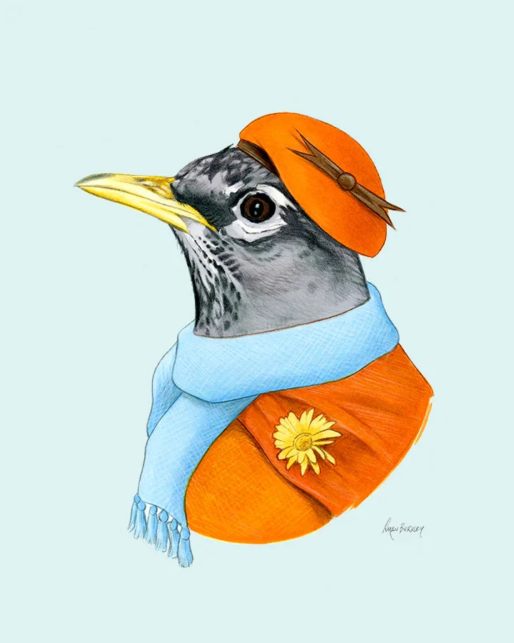 Robin Lady Art Print