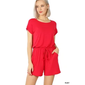 Rolling Out Romper in Ruby