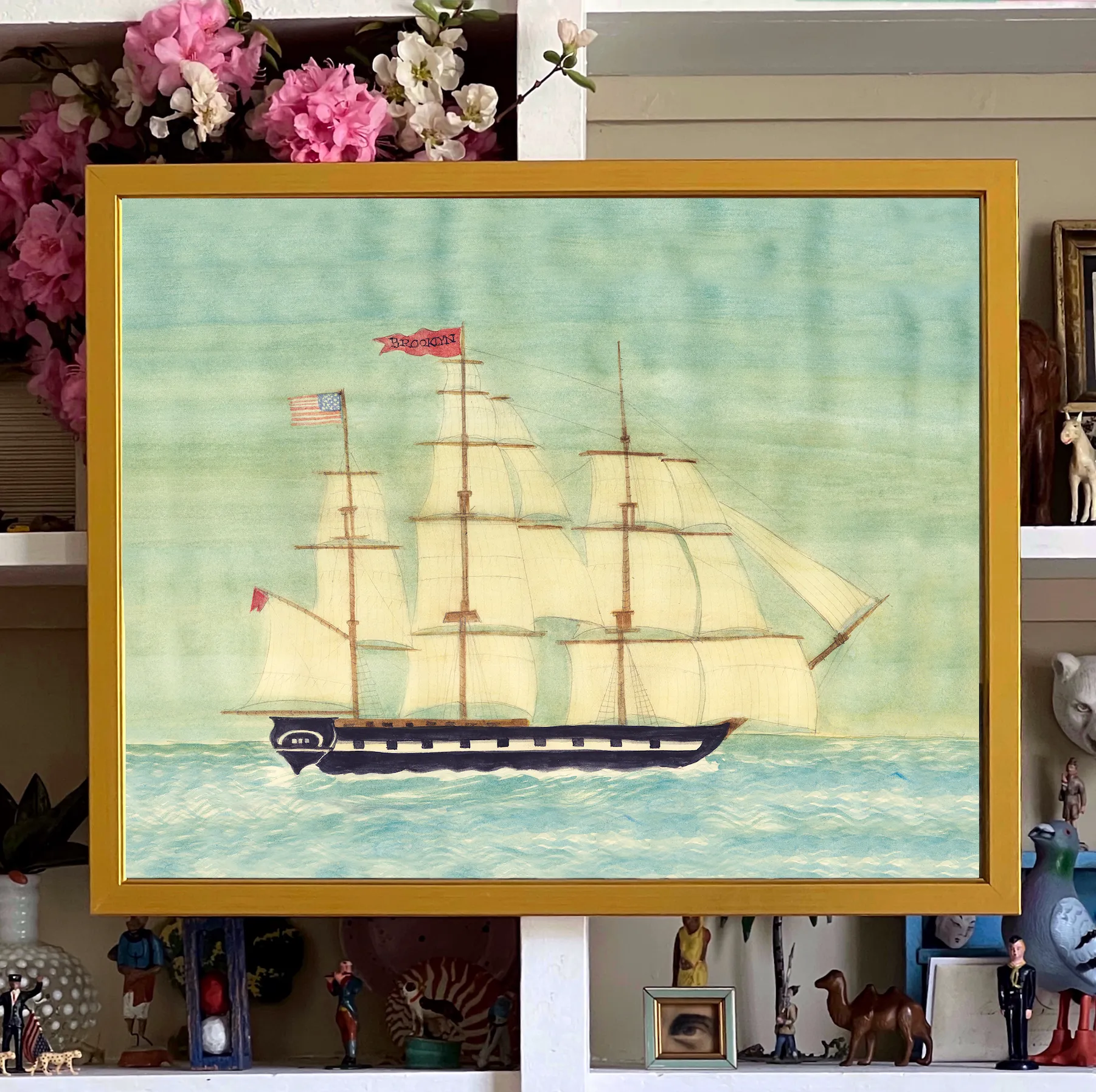 'Sailing Ships at Sea' -per piece