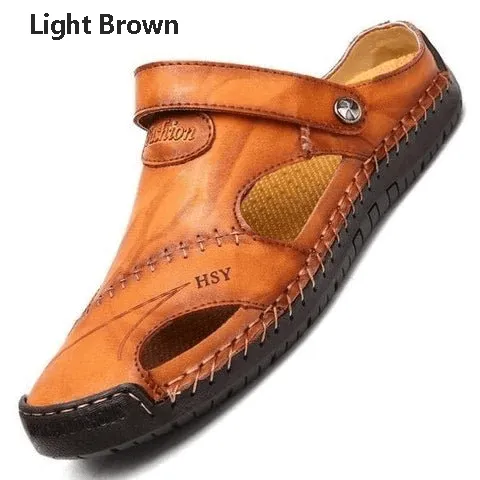 🔥Season promotion 49%OFF - 💥Large Size Soft Leather Men's Breathable Outdoor Sandals