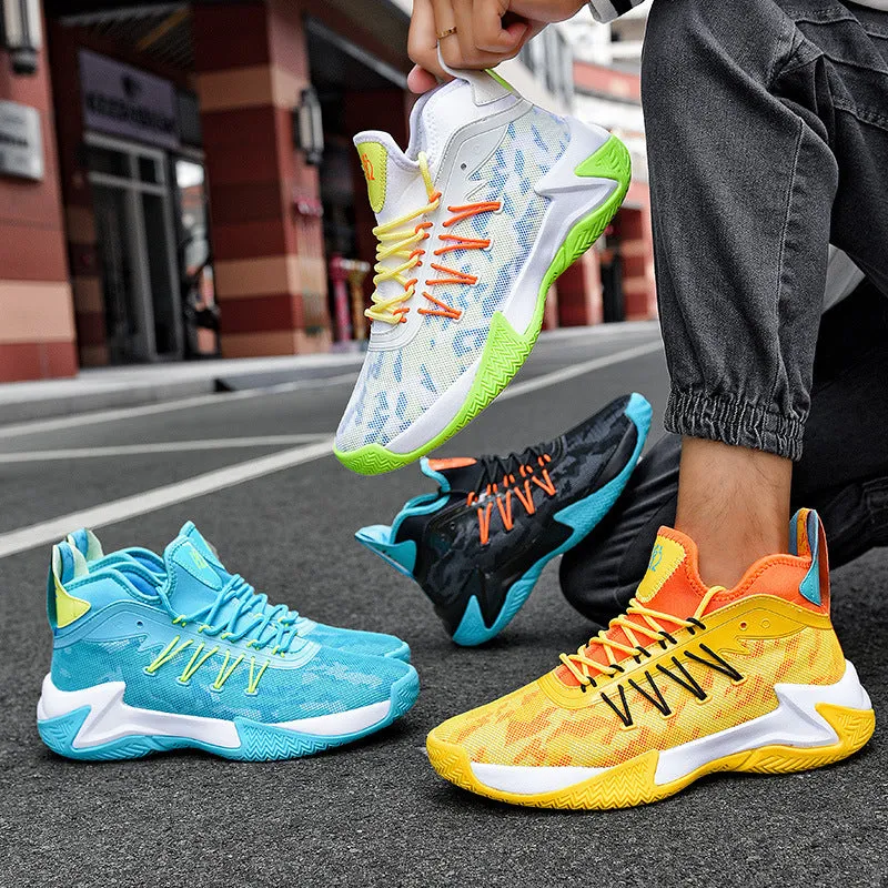 Shock Absorption And Non-slip Men's Basketball Shoes Couple Shoes