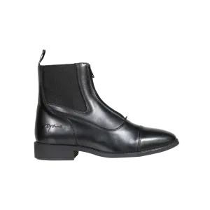 Short Boots with Front Zipper