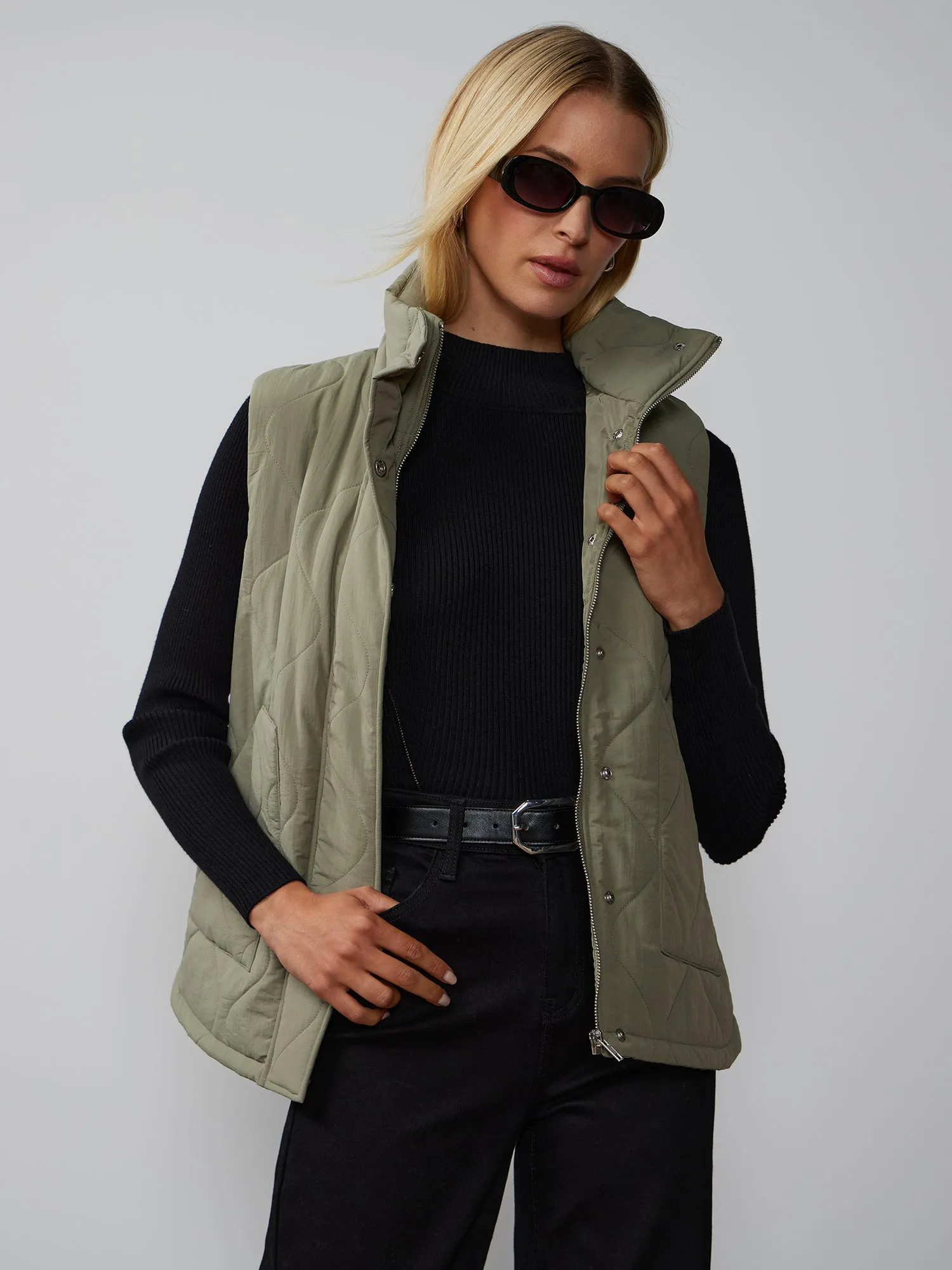 Sleeveless Quilted Puffer Vest