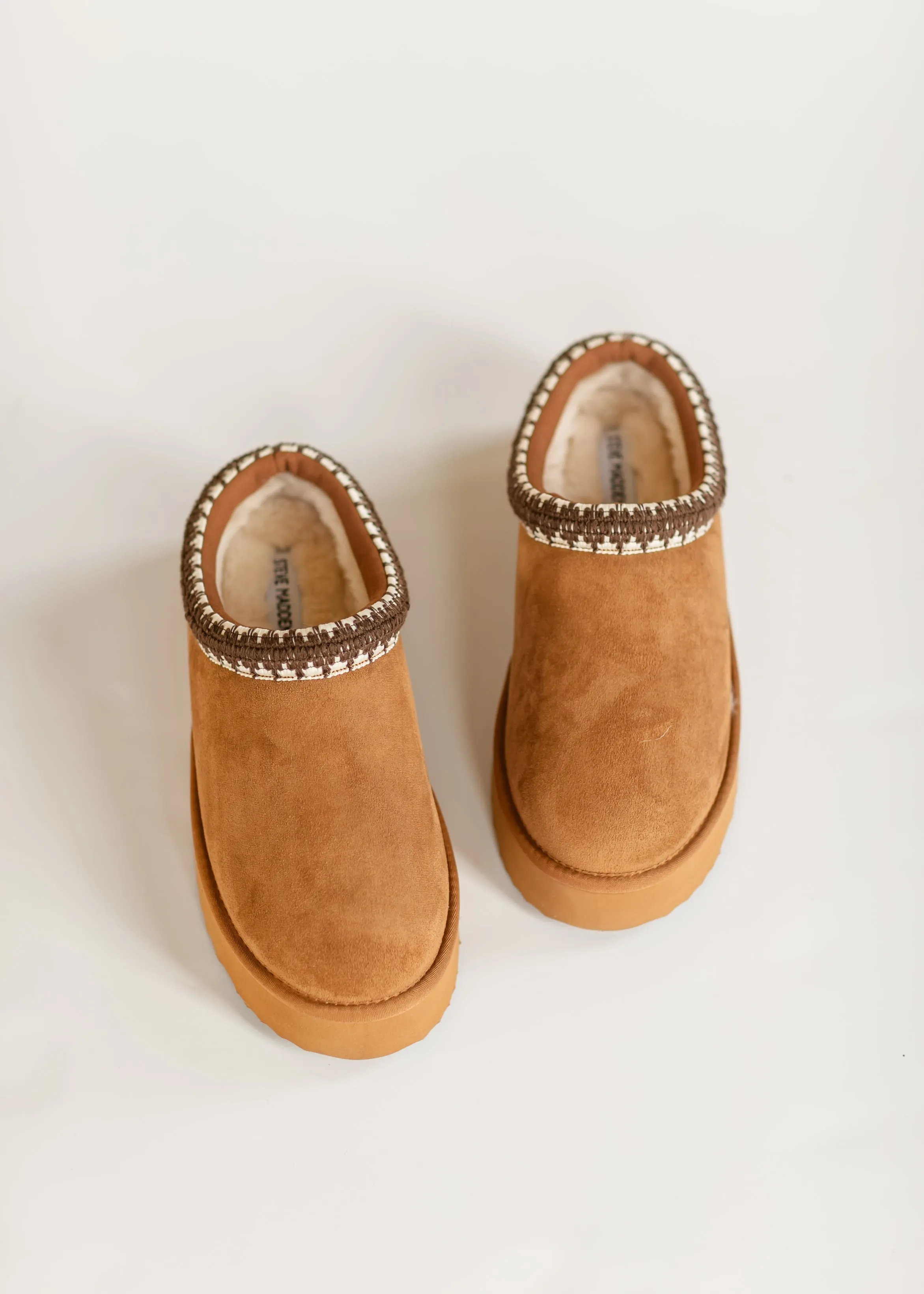 Steve Madden® Selena Chestnut Suede Platform Slippers