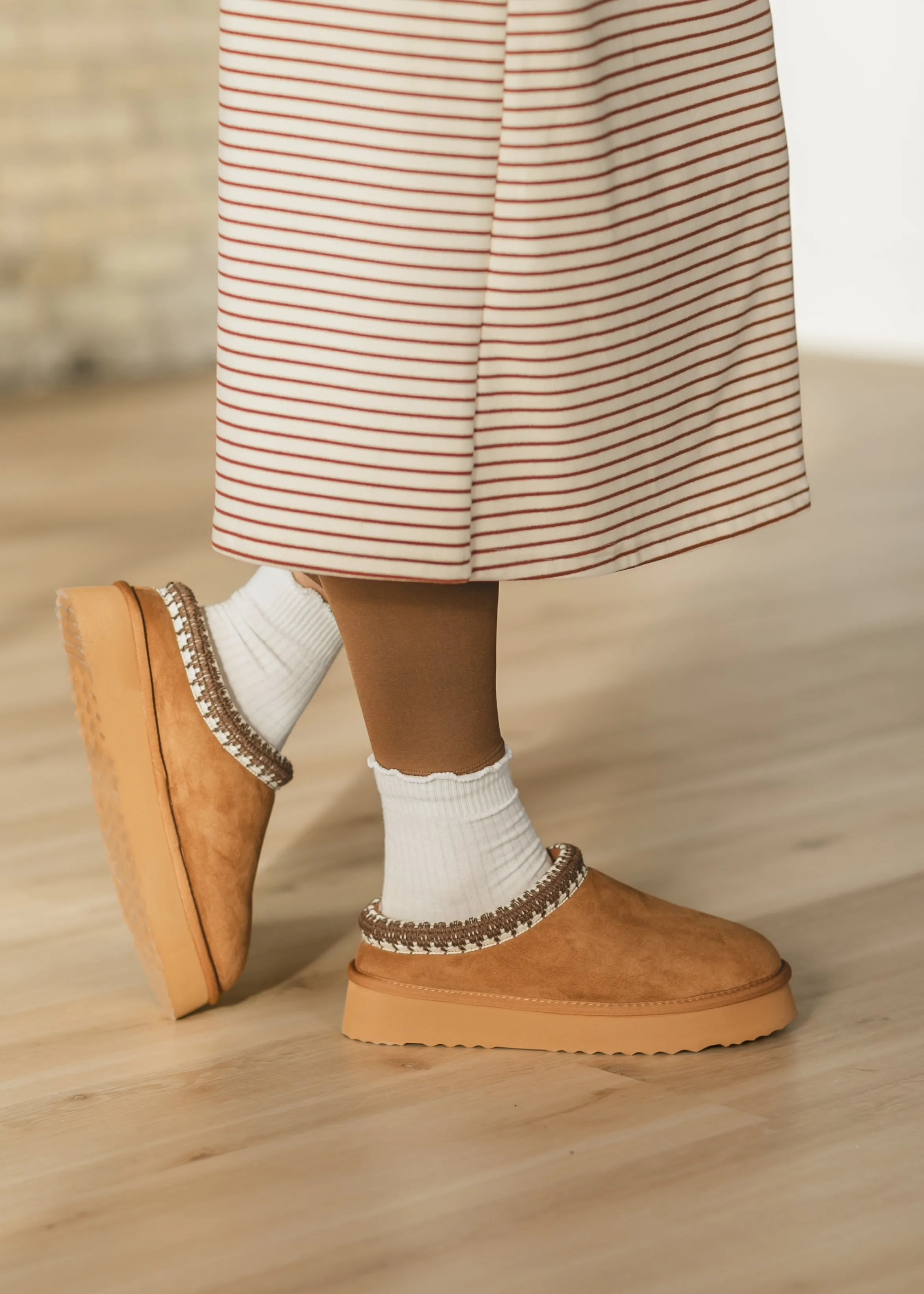 Steve Madden® Selena Chestnut Suede Platform Slippers