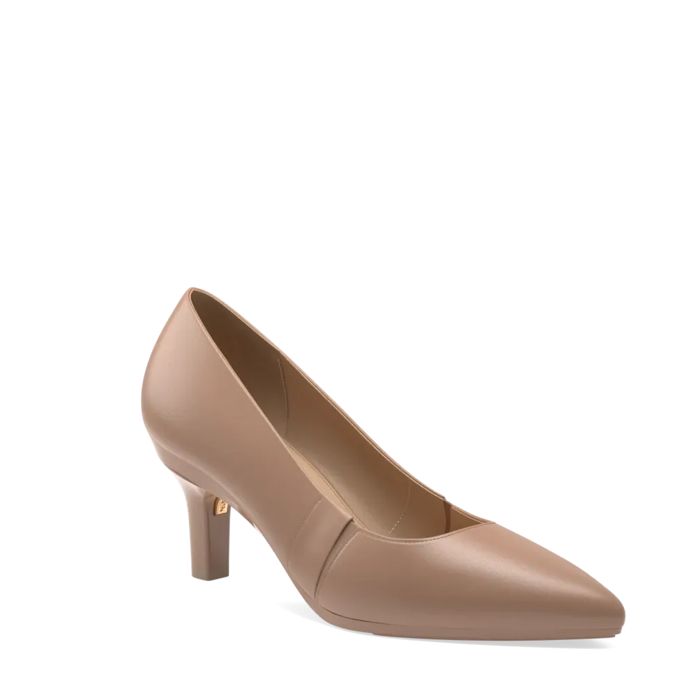 The Panel Pump - Latte Leather   Stiletto Heel Kit 3 Latte - FINAL SALE