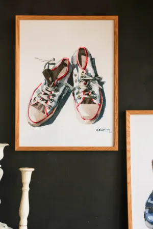 The Sneakers Framed Art Print