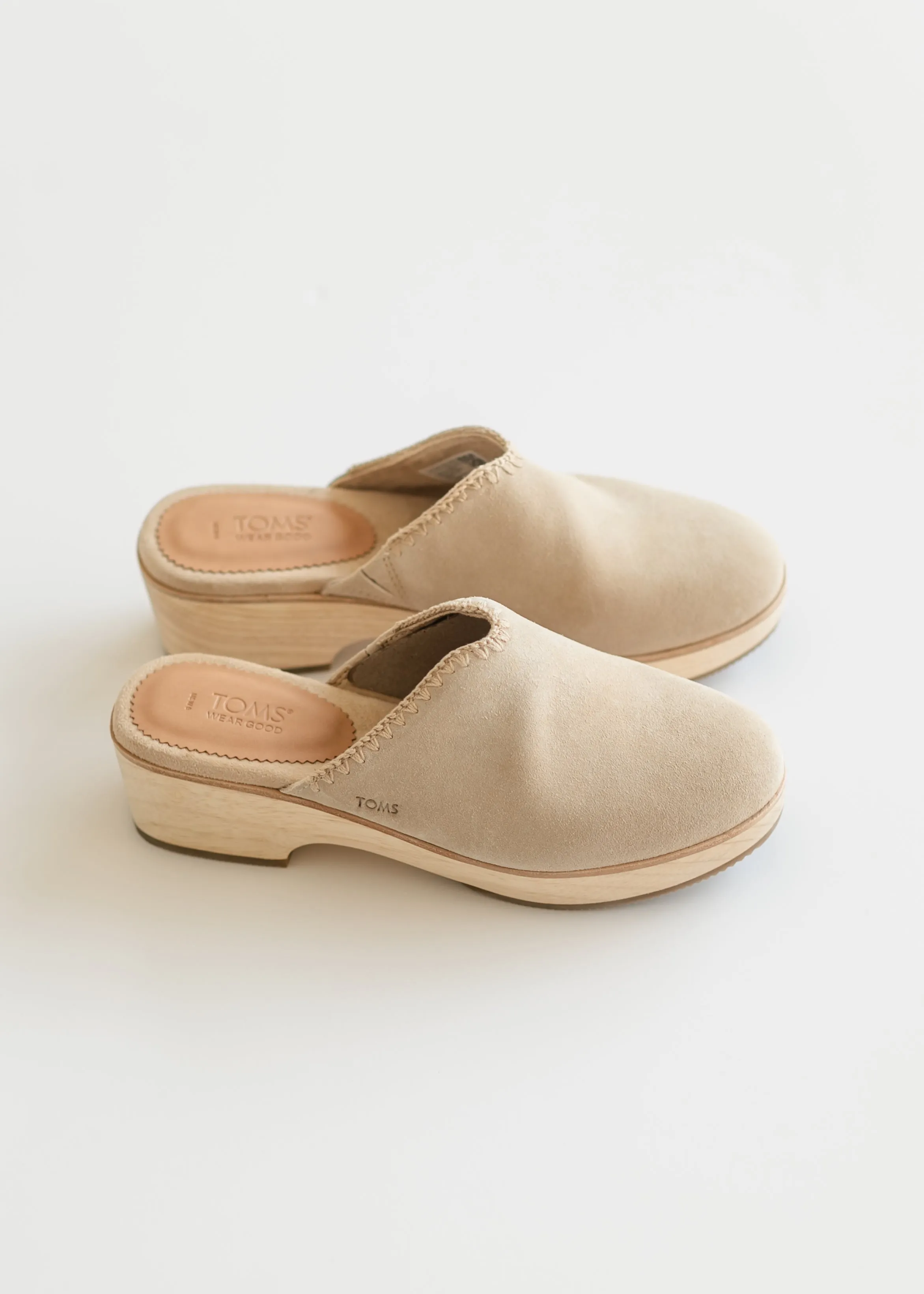 TOMS® Addison Suede Clog Heel