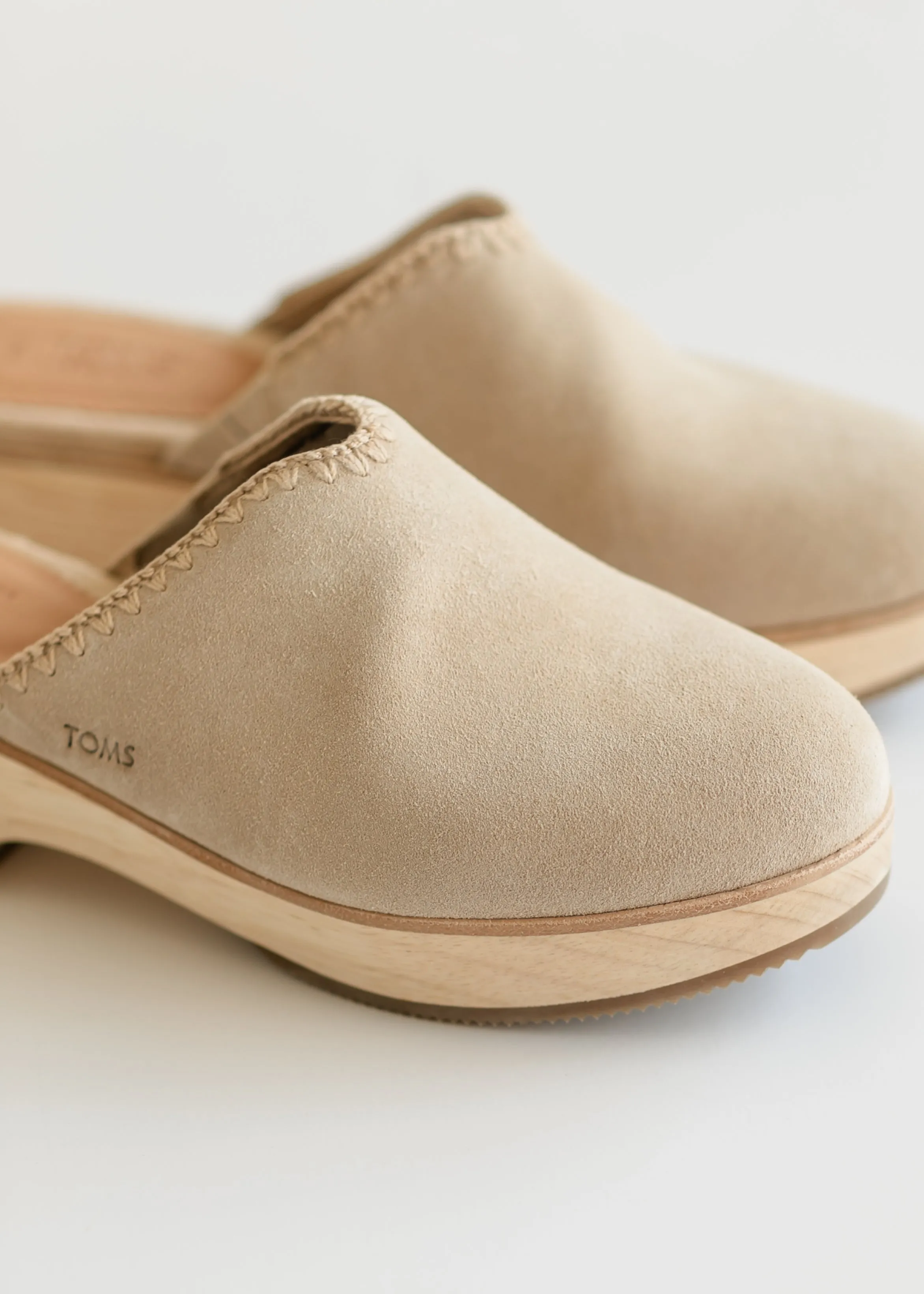 TOMS® Addison Suede Clog Heel