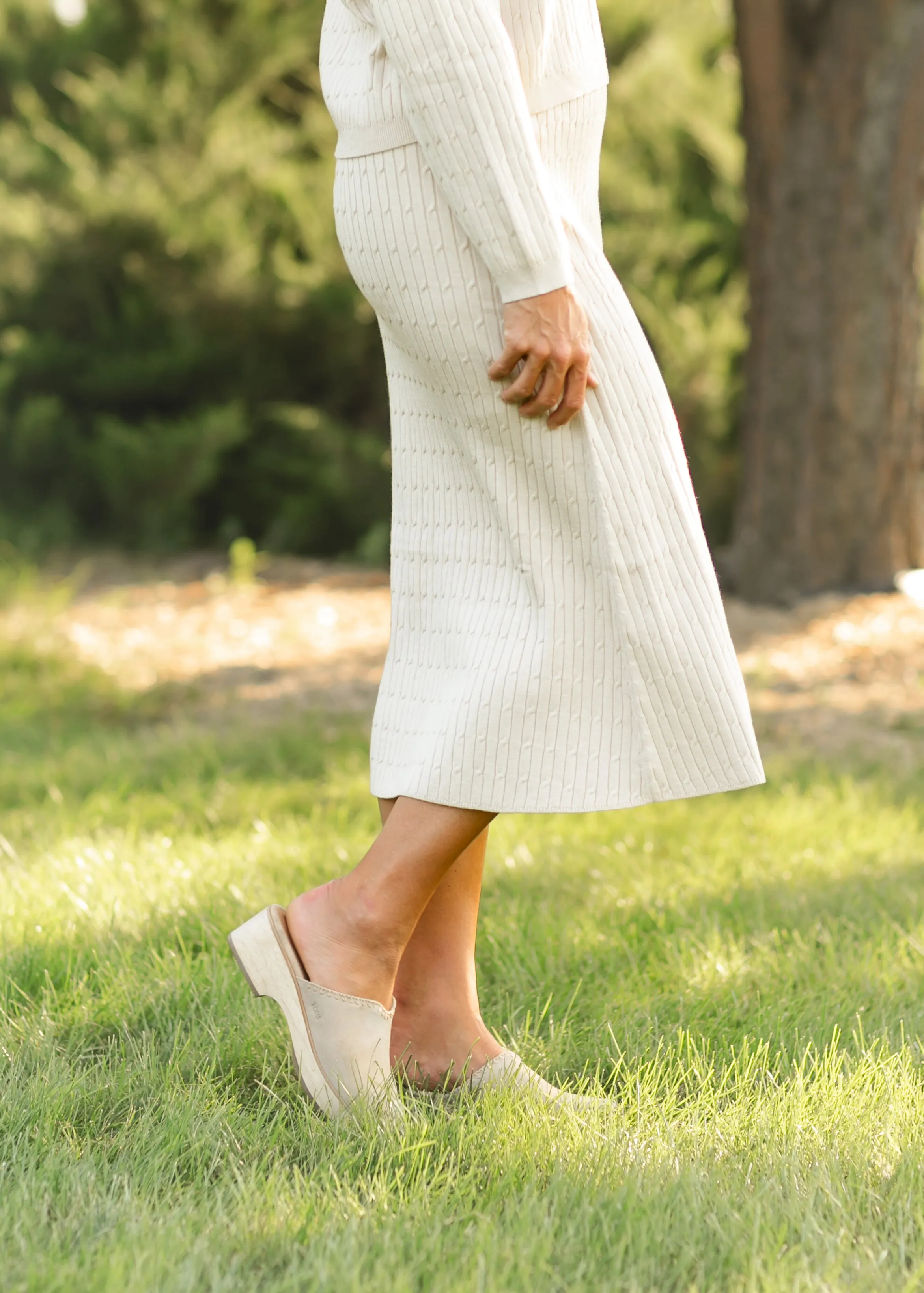 TOMS® Addison Suede Clog Heel