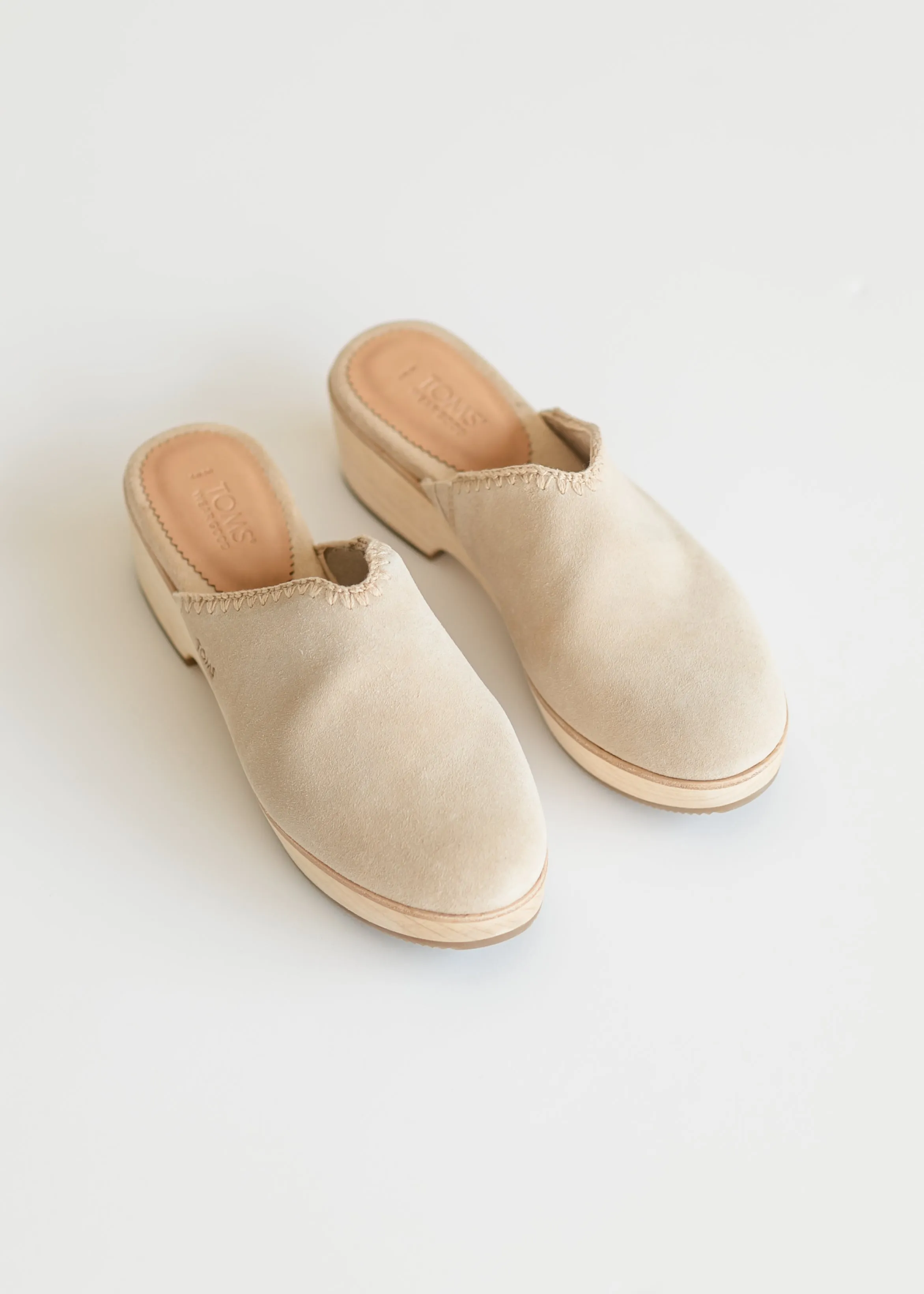 TOMS® Addison Suede Clog Heel