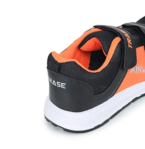 TRASE Boys Black Orange Running Shoes - 11 UK (Kids)