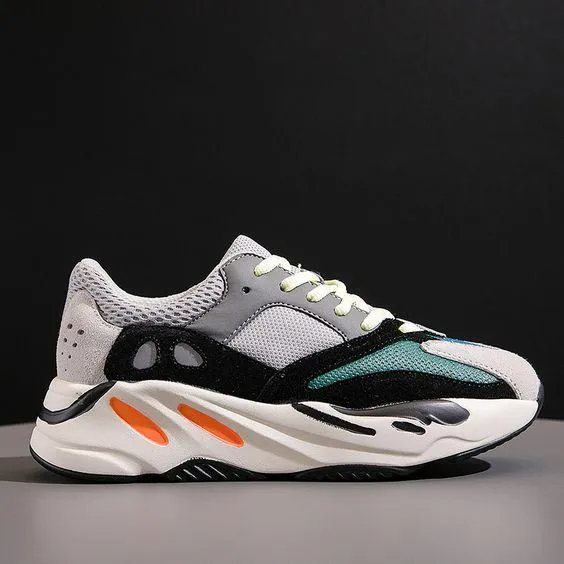 Trendy Retro Color Block Mesh Dad Sneaker Shoes
