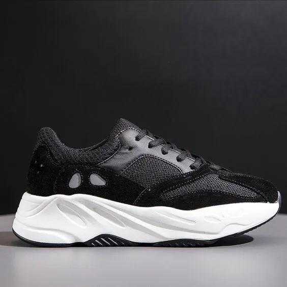 Trendy Retro Color Block Mesh Dad Sneaker Shoes