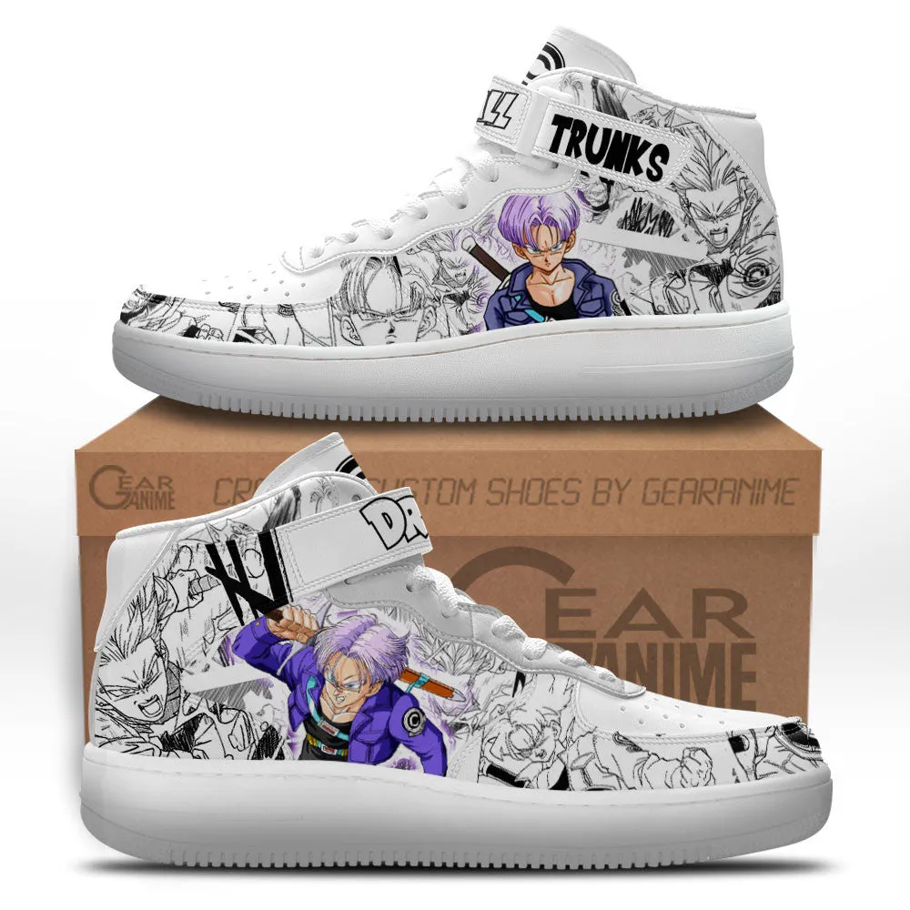 Trunks Sneakers Air Mid Custom Dragon Ball Anime Shoes Mix Manga