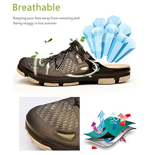 Unisex Non Slip Breathable Sport Slides（Black）