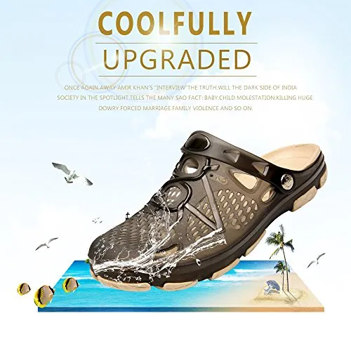 Unisex Non Slip Breathable Sport Slides（Black）