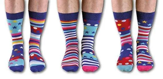 United Oddsocks Mens Fine & Dandy 6 Odd Socks Gift Set Size 6 - 11 UK