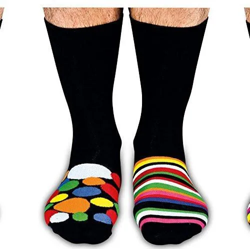 United Oddsocks Mens The Sock Exchange Brights & Stripes 6 Odd Socks Gift Set Size 6 - 11 UK