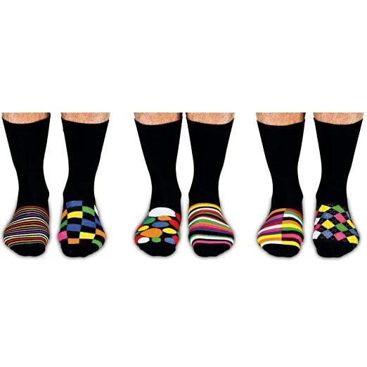 United Oddsocks Mens The Sock Exchange Brights & Stripes 6 Odd Socks Gift Set Size 6 - 11 UK