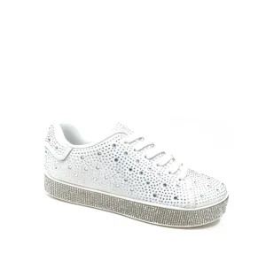 White rhinestone, tennis shoes ￼