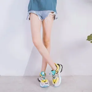 Women's Cool Color Block Dot Dad Sneaker Shoes