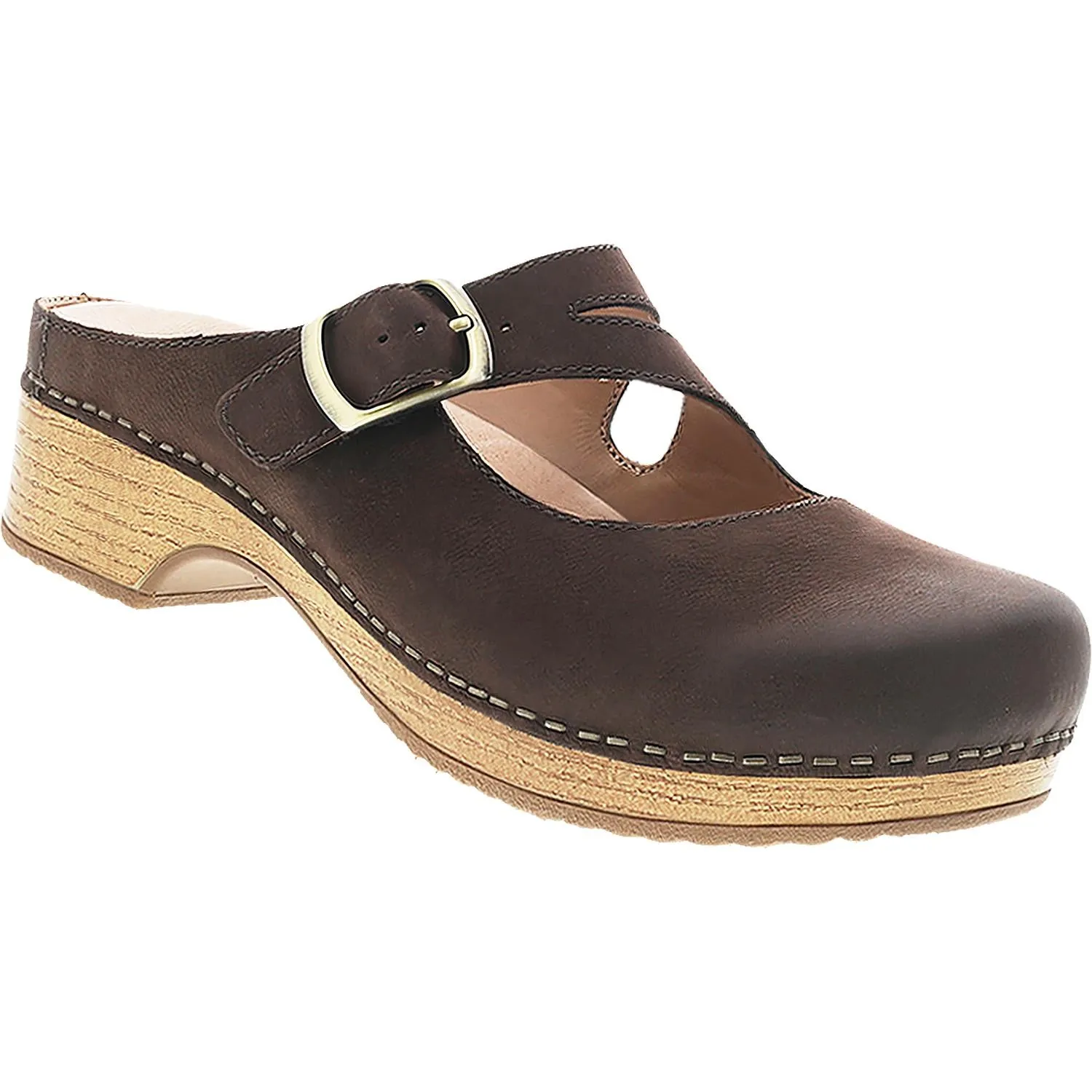 Women's Dansko Britney Chocolate Burnished Nubuck