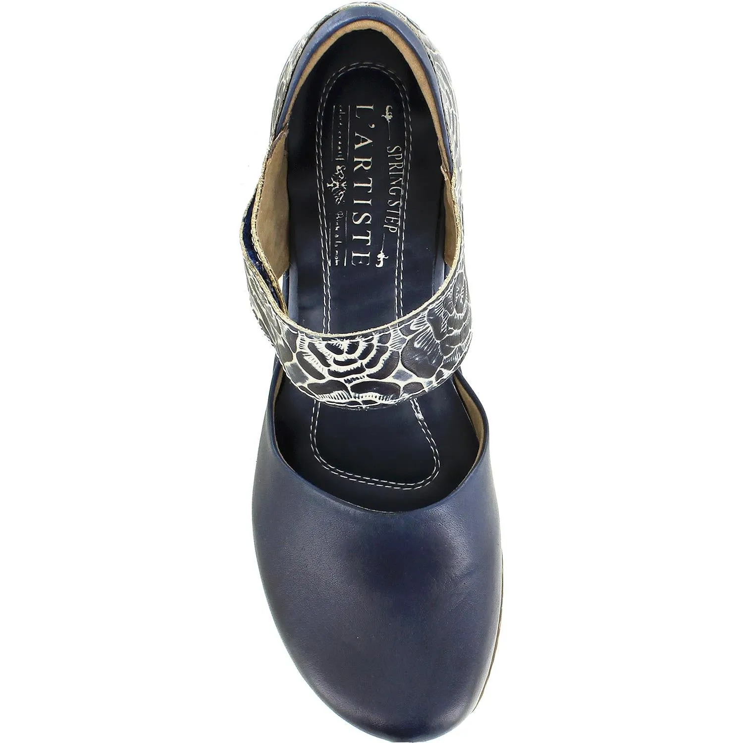 Women's L'Artiste by Spring Step Gloss-Pansy Navy Leather