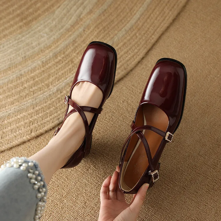 Women's Mary Janes Block Heel Pumps