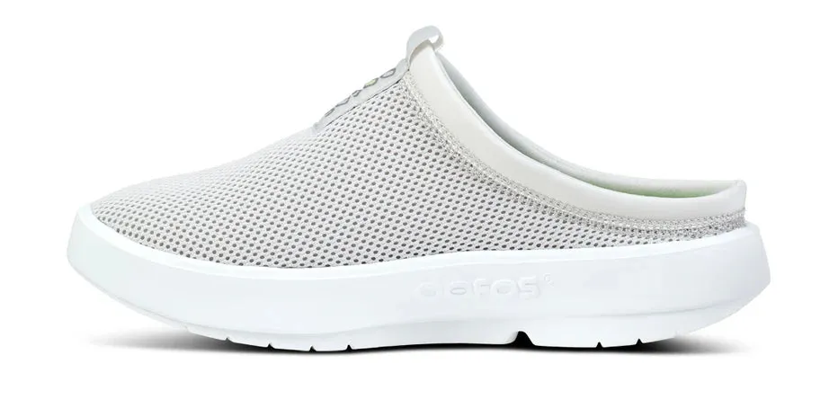 WOMENS OOCOOZIE SPORT MULE- WHITE GRAY