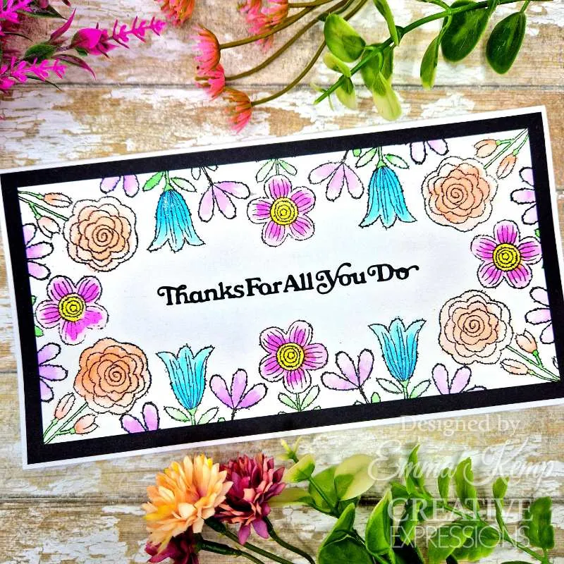 Woodware Clear Stamps 4"x 6" - Blooms For Birds - Flower Stems