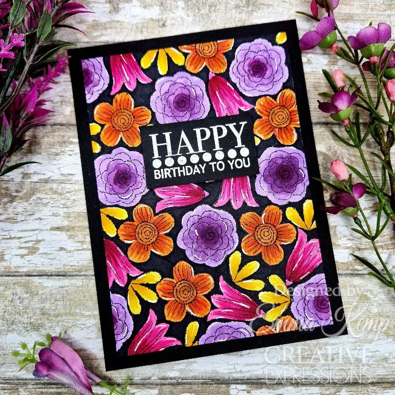 Woodware Clear Stamps 4"x 6" - Blooms For Birds - Flower Stems