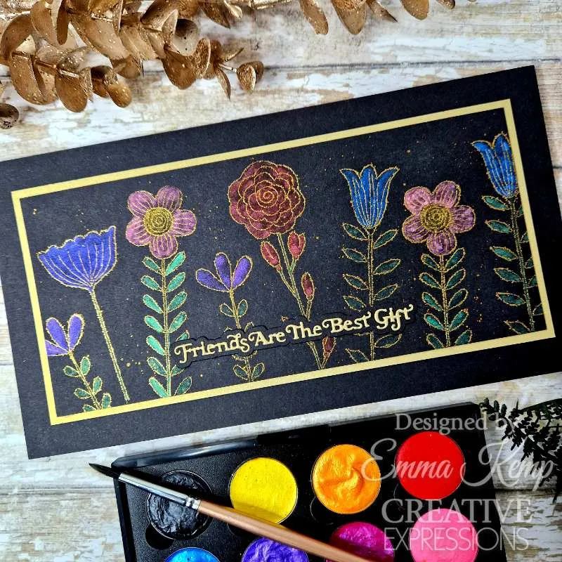 Woodware Clear Stamps 4"x 6" - Blooms For Birds - Flower Stems