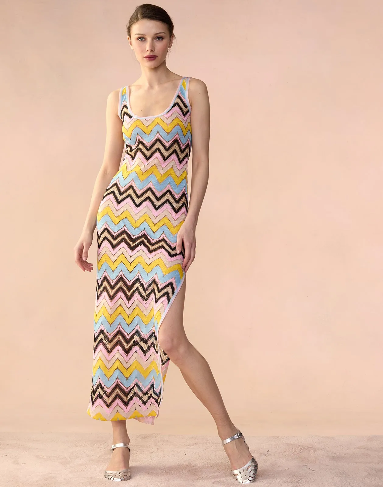 Zigzag Knit Dress