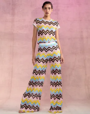 Zigzag Knit Pants